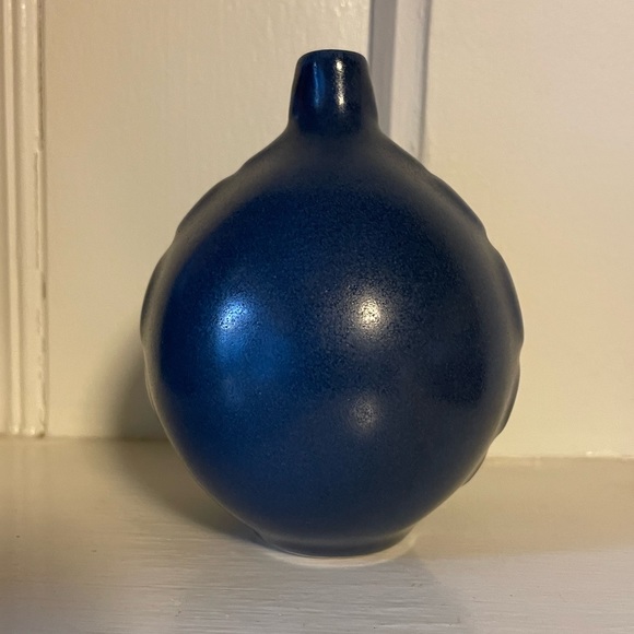 Vintage Jonathan Adler Modernist Navy Blue Dot Vase- RARE - Picture 4 of 11